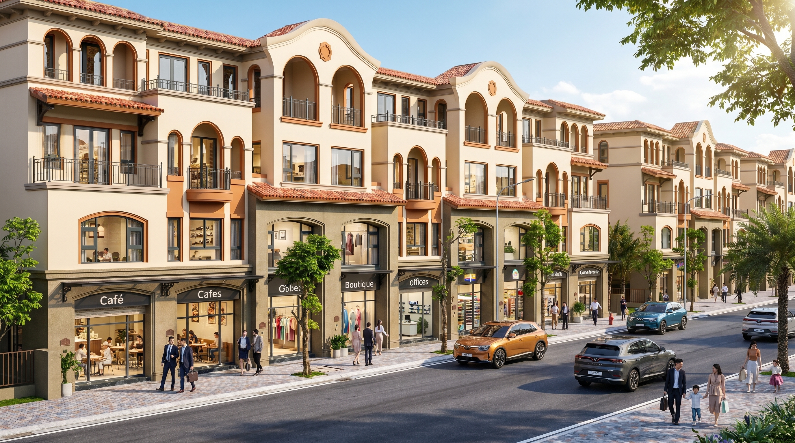 Shophouse 2 mặt tiền isla Bella sở hữu giá trị kép giữa trung tâm đảo vũ yên