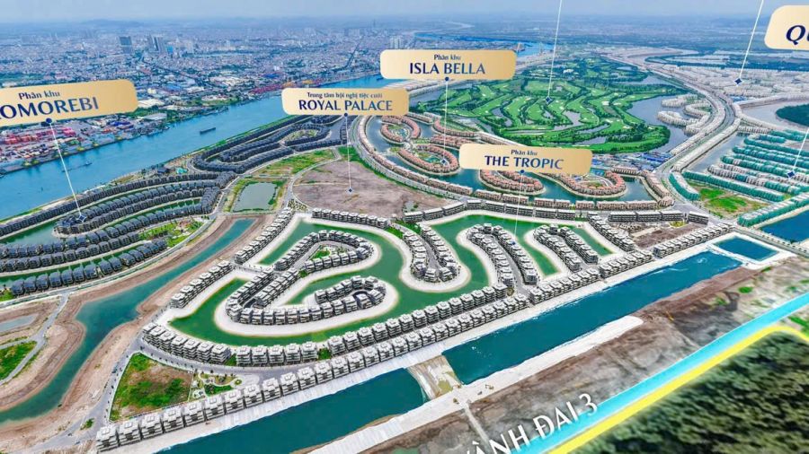 Vị trí phân khu The Tropic Hoàng Thành trên đảo Vũ Yên